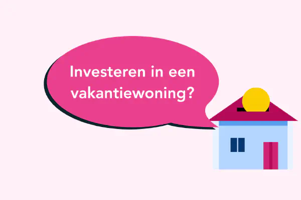Zonnig vakantiehuis met zwembad, symbool voor investeren in een vakantiewoning.