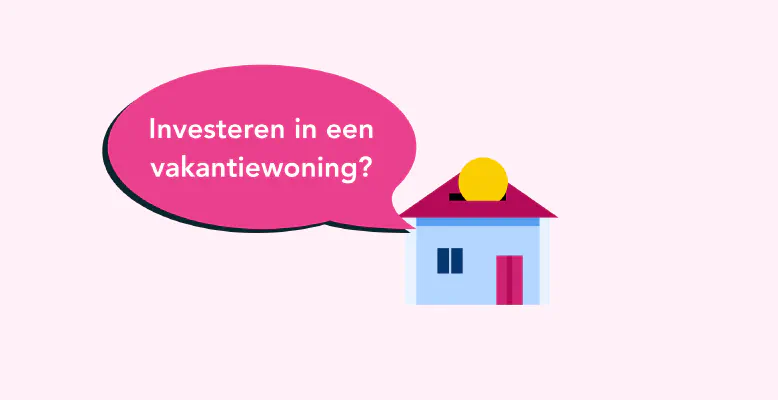 Zonnig vakantiehuis met zwembad, symbool voor investeren in een vakantiewoning.