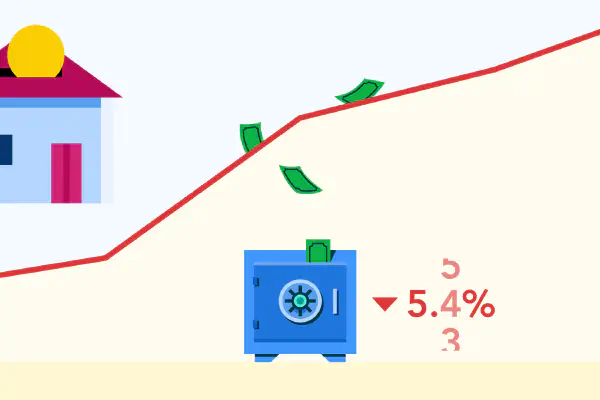 Geld in brand wat laat zien hoe inflatie de waarde van spaargeld vernietigt