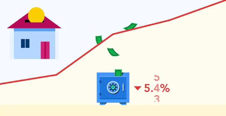 Geld in brand wat laat zien hoe inflatie de waarde van spaargeld vernietigt