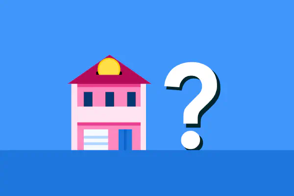 Gestileerde afbeelding die de afkoelende Nederlandse huizenmarkt weergeeft met huizen en grafieken